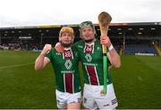 2 April 2022; Westmeath players Davy Glennon, left, and Darragh Clinton after the Allianz Hurling League Division 2A Final match between Down and Westmeath at FBD Semple Stadium in Thurles, Tipperary. Photo by Eóin Noonan/Sportsfile