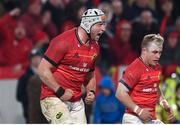 2 April 2022; Fineen Wycherley of Munster celebrates a penalty during the United Rugby Championship match between Munster and Leinster at Thomond Park in Limerick. Photo by Harry Murphy/Sportsfile