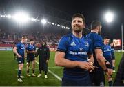 2 April 2022; Ross Byrne of Leinster after his side's victory in the United Rugby Championship match between Munster and Leinster at Thomond Park in Limerick. Photo by Harry Murphy/Sportsfile