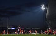 2 April 2022; A general view of a lineout during the United Rugby Championship match between Munster and Leinster at Thomond Park in Limerick. Photo by Harry Murphy/Sportsfile