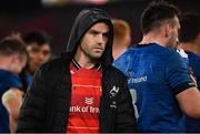 2 April 2022; Conor Murray of Munster after his side's defeat in the United Rugby Championship match between Munster and Leinster at Thomond Park in Limerick. Photo by Harry Murphy/Sportsfile