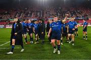 2 April 2022; Robbie Henshaw and Tadhg Furlong acknowledge supporters after the United Rugby Championship match between Munster and Leinster at Thomond Park in Limerick. Photo by Diarmuid Greene/Sportsfile