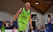 2 April 2022; Kieran Donaghy of Garvey's Tralee Warriors celebrates a score during the InsureMyVan.ie SuperLeague Final match between Garvey’s Tralee Warriors, Kerry and C&S Neptune, Cork, at the National Basketball Arena in Dublin. Photo by Brendan Moran/Sportsfile