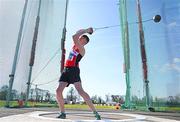3 April 2022; Cormac O'Donnell of Lifford Strabane AC, Donegal, competing in the Under 19 men's hammer during the AAI National Spring Throws Championships at Templemore Athletics Club in Tipperary. Photo by Sam Barnes/Sportsfile