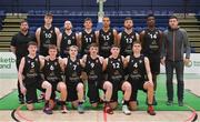 3 April 2022; The Quish's Ballincollig team before the InsureMyVan.ie U20 Men’s National League Final match between Quish's Ballincollig, Cork and UCD Marian, Dublin at the National Basketball Arena in Dublin. Photo by Brendan Moran/Sportsfile