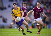 3 April 2022; Cian McKeon of Roscommon in action against Kieran Molloy of Galway during the Allianz Football League Division 2 Final match between Roscommon and Galway at Croke Park in Dublin. Photo by Ray McManus/Sportsfile