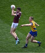 3 April 2022; Robert Finnerty of Galway in action against Eoin McCormack of Roscommon during the Allianz Football League Division 2 Final match between Roscommon and Galway at Croke Park in Dublin. Photo by Piaras Ó Mídheach/Sportsfile
