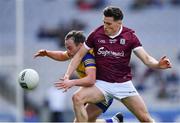 3 April 2022; Niall Kilroy of Roscommon is tackled by Finnian Ó Laoí of Galway during the Allianz Football League Division 2 Final match between Roscommon and Galway at Croke Park in Dublin. Photo by Ray McManus/Sportsfile