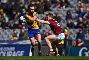 3 April 2022; Donie Smith of Roscommon in action against Jack Glynn of Galway during the Allianz Football League Division 2 Final match between Roscommon and Galway at Croke Park in Dublin. Photo by Eóin Noonan/Sportsfile