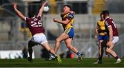 3 April 2022; Conor Cox of Roscommon in action against Finnian Ó Laoí of Galway during the Allianz Football League Division 2 Final match between Roscommon and Galway at Croke Park in Dublin. Photo by Eóin Noonan/Sportsfile