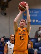 3 April 2022; Martas Kraniauskas of Midland Masters during the  InsureMyHouse.ie Masters Over 40’s Men National Cup Final match between Midlands Masters, Laois and Dublin Vikings at the National Basketball Arena in Dublin. Photo by Brendan Moran/Sportsfile