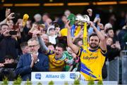 3 April 2022; Donie Smith of Roscommon lifts the cup after the Allianz Football League Division 2 Final match between Roscommon and Galway at Croke Park in Dublin. Photo by Eóin Noonan/Sportsfile