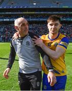 3 April 2022; Roscommon manager Anthony Cunningham and Cathal Heneghan of Roscommon after the Allianz Football League Division 2 Final match between Roscommon and Galway at Croke Park in Dublin. Photo by Eóin Noonan/Sportsfile
