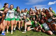 3 April 2022; Limerick players celebrate after the Lidl Ladies Football National League Division 4 Final match between Limerick and Offaly at St Brendan's Park in Birr, Offaly. Photo by Ben McShane/Sportsfile
