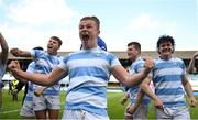 3 April 2022; Mikey Yarr of Blackrock College celebrates after the Bank of Ireland Leinster Rugby Schools Senior Cup Final match between Gonzaga College and Blackrock College at the RDS Arena in Dublin. Photo by Harry Murphy/Sportsfile