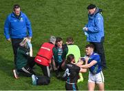 3 April 2022; David Clifford of Kerry and Pádraig O'Hora of Mayo tussle, as Jordan Flynn of Mayo receives medical attention for an injury, during the Allianz Football League Division 1 Final match between Kerry and Mayo at Croke Park in Dublin. Photo by Piaras Ó Mídheach/Sportsfile