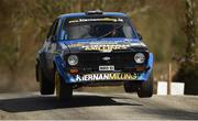 3 April 2022; Gary Kiernan and Daren O'Brien in their Ford Escort Mk2 in action on SS 3 in the Birr Stages Rally Round 2 of the National Rally Championship at Birr in Co Offlay. Photo by Philip Fitzpatrick /Sportsfile