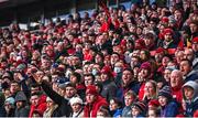 2 April 2022; Munster supporters look on during the United Rugby Championship match between Munster and Leinster at Thomond Park in Limerick. Photo by Harry Murphy/Sportsfile