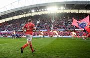 2 April 2022; Stephen Archer of Munster runs out before the United Rugby Championship match between Munster and Leinster at Thomond Park in Limerick. Photo by Harry Murphy/Sportsfile