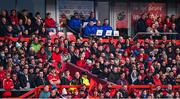 2 April 2022; The Leinster box looks on during the United Rugby Championship match between Munster and Leinster at Thomond Park in Limerick. Photo by Harry Murphy/Sportsfile