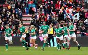 2 April 2022; Ireland players during the TikTok Women's Six Nations Rugby Championship match between France and Ireland at Stade Ernest Wallon in Toulouse, France. Photo by Manuel Blondeau/Sportsfile