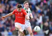 2 April 2022; Liam Jackson of Louth in action against Paul Maher of Limerick during the Allianz Football League Division 3 Final match between Louth and Limerick at Croke Park in Dublin. Photo by Piaras Ó Mídheach/Sportsfile