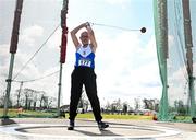 3 April 2022; Michael McCaffrey of Ratoath AC, Meath, competing in the 60-69 men's hammer during the AAI National Spring Throws Championships at Templemore Athletics Club in Tipperary. Photo by Sam Barnes/Sportsfile