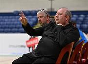 1 April 2022; UCD Lions head coach Pat Morahan during the InsureMyHouse.ie Masters Over 50’s Men National Cup Final match between Killarney Cougars and UCD Lions at the National Basketball Arena in Dublin. Photo by Sam Barnes/Sportsfile
