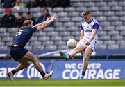 2 April 2022; Paddy Lynch of Cavan in action against Kevin Fahey of Tipperary during the Allianz Football League Division 4 Final match between Cavan and Tipperary at Croke Park in Dublin. Photo by Piaras Ó Mídheach/Sportsfile