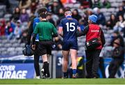 2 April 2022; Seán O'Connor of Tipperary leaves the pitch to receive medical attentio for an injury during the Allianz Football League Division 4 Final match between Cavan and Tipperary at Croke Park in Dublin. Photo by Piaras Ó Mídheach/Sportsfile