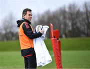 5 April 2022; Head coach Johann van Graan during Munster rugby squad training at University of Limerick in Limerick. Photo by Piaras Ó Mídheach/Sportsfile