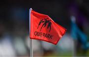 3 April 2022; A sideline flag flutters in the wind during the Allianz Football League Division 1 Final match between Kerry and Mayo at Croke Park in Dublin. Photo by Ray McManus/Sportsfile