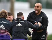 5 April 2022; Simon Zebo during Munster rugby squad training at University of Limerick in Limerick. Photo by Piaras Ó Mídheach/Sportsfile