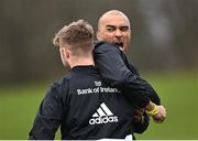 5 April 2022; Simon Zebo with Jack Crowley during Munster rugby squad training at University of Limerick in Limerick. Photo by Piaras Ó Mídheach/Sportsfile