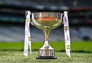 5 April 2022; The Division One trophy pictured at Croke Park ahead of next Sunday’s Lidl National League Divisions 1 and 2 Finals at the venue. Armagh will play Kerry in the Division 2 Final at 2pm, followed by the Division 1 Final between Donegal and Meath at 4pm. Both games will be televised live on TG4 and ticket information is available by visiting https://bit.ly/3Ni0LRN #SeriousSupport Photo by David Fitzgerald/Sportsfile