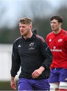 5 April 2022; Cian Hurley during Munster rugby squad training at University of Limerick in Limerick. Photo by Piaras Ó Mídheach/Sportsfile