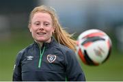 5 April 2022; Amber Barrett during a Republic of Ireland Women training session at the FAI National Training Centre in Abbotstown, Dublin. Photo by Stephen McCarthy/Sportsfile