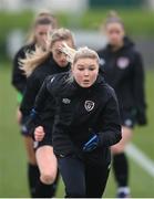 5 April 2022; Éabha O'Mahony during a Republic of Ireland Women training session at the FAI National Training Centre in Abbotstown, Dublin. Photo by Stephen McCarthy/Sportsfile
