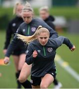 5 April 2022; Ellen Molloy during a Republic of Ireland Women training session at the FAI National Training Centre in Abbotstown, Dublin. Photo by Stephen McCarthy/Sportsfile