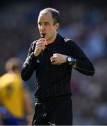 3 April 2022; Referee Niall Cullen during the Allianz Football League Division 2 Final match between Roscommon and Galway at Croke Park in Dublin. Photo by Ray McManus/Sportsfile