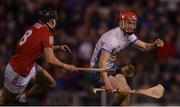 2 April 2022; Carthach Daly of Waterford is tackled by Darragh Fitzgibbon of Cork during the Allianz Hurling League Division 1 Final match between Cork and Waterford at FBD Semple Stadium in Thurles, Tipperary. Photo by Ray McManus/Sportsfile