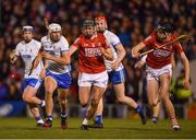 2 April 2022; Neil Montgomery of Waterford is tackled by Darragh Fitzgibbon, 8, and Robert Downey of Cork during the Allianz Hurling League Division 1 Final match between Cork and Waterford at FBD Semple Stadium in Thurles, Tipperary. Photo by Ray McManus/Sportsfile