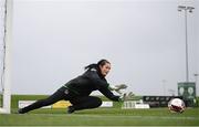 6 April 2022; Goalkeeper Eve Badana during a Republic of Ireland women training session at the FAI National Training Centre in Abbotstown, Dublin. Photo by Stephen McCarthy/Sportsfile