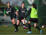 6 April 2022; Chloe Mustaki during a Republic of Ireland women training session at the FAI National Training Centre in Abbotstown, Dublin. Photo by Stephen McCarthy/Sportsfile