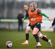6 April 2022; Lily Agg during a Republic of Ireland women training session at the FAI National Training Centre in Abbotstown, Dublin. Photo by Stephen McCarthy/Sportsfile