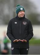 6 April 2022; Assistant manager Tom Elms during a Republic of Ireland women training session at the FAI National Training Centre in Abbotstown, Dublin. Photo by Stephen McCarthy/Sportsfile