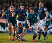 8 April 2022; Gavin Thornbury of Connacht is tackled by Tadhg Furlong of Leinster during the Heineken Champions Cup Round of 16 first leg match between Connacht and Leinster at the Sportsground in Galway. Photo by Brendan Moran/Sportsfile