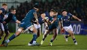 8 April 2022; Garry Ringrose of Leinster in action against Sammy Arnold and Leva Fifita of Connacht during the Heineken Champions Cup Round of 16 first leg match between Connacht and Leinster at the Sportsground in Galway. Photo by Brendan Moran/Sportsfile