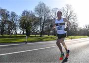 9 April 2022; Ryan Aikins of Donore Harriers, Dublin, during the Great Ireland Run incorporating the National 10k Championships at Phoenix Park in Dublin. Photo by Eóin Noonan/Sportsfile