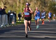 9 April 2022; Sinead Whitelaw of Mullingar Harriers AC, Westmeath, during the Great Ireland Run incorporating the National 10k Championships at Phoenix Park in Dublin. Photo by Eóin Noonan/Sportsfile